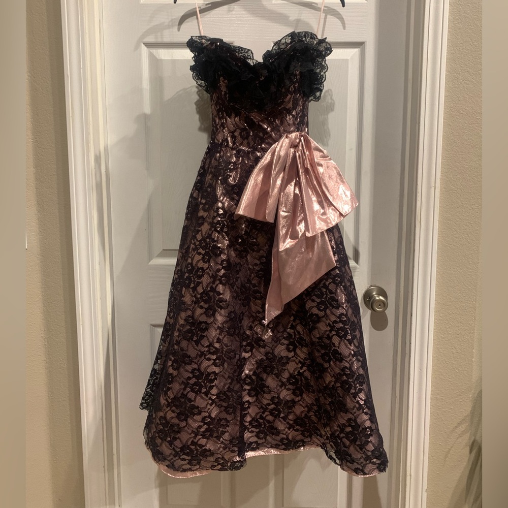 Stunning 1980s 80s Cocktail Party Prom Dress Vintage